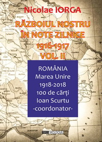 coperta carte razboiul nostru in note zilnice 1916-1917, vol. ii de nicolae iorga